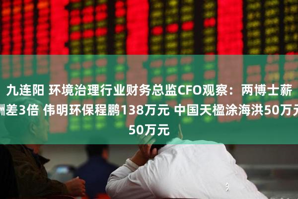 九连阳 环境治理行业财务总监CFO观察：两博士薪酬差3倍 伟明环保程鹏138万元 中国天楹涂海洪50万元